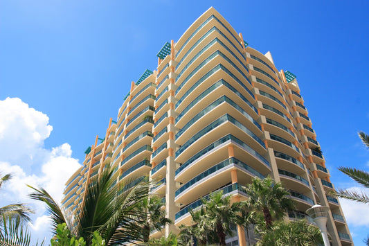 Tropical Highrise featuring concrete balconies
