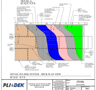 Pli-Dek System Detail - Deck Plan View