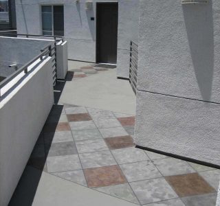 Tile and standard finish deck example